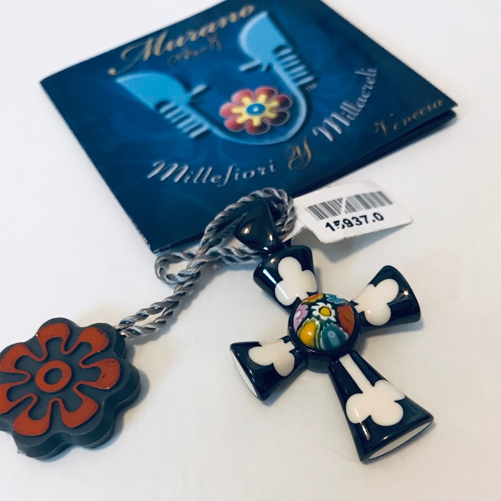 Alan K. Millefiori Cross Shape pendant - Picture 2 of 4